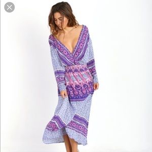 NWT Free People She’s A Lady Printed Midi Dress